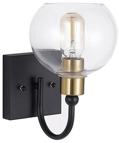 Toolight Toolight, nástenné svietidlo 1xE27 APP1580-1W, čierna-zlatá, OSW-03607