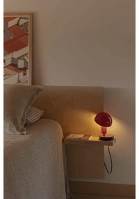 FARO 56103 - Stolná lampa s klipom 2v1 BELA 1xE27/15W/230V červená