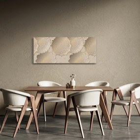 Obraz - Mandaly v zlatých tónoch (120x50 cm)