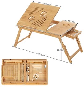 Bambusový stojan na laptop LLD002