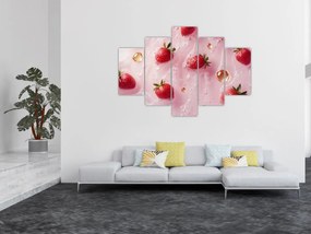 Obraz - Jahody v bublinách (150x105 cm)