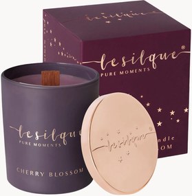 Ručne vyrobená vonná sójová sviečka's dreveným knôtom Cherry Blossom, 300 g