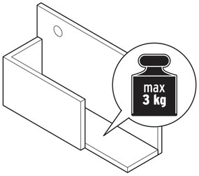 Súprava 3 regálov z masívneho dreva