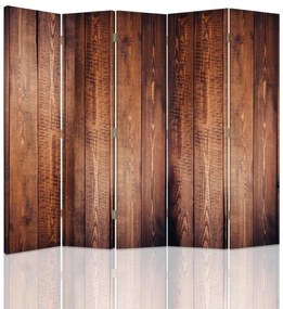 Gario Paraván Hnedé dosky Rozmery: 180 x 170 cm, Prevedenie: Klasický paraván