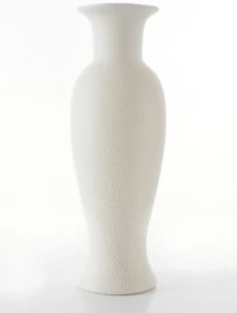 KERAMICKÁ VÁZA RISO 14X14X40 CM KRÉMOVÁ