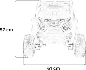 Elektrické autíčko Buggy Madman UTV-MX biele