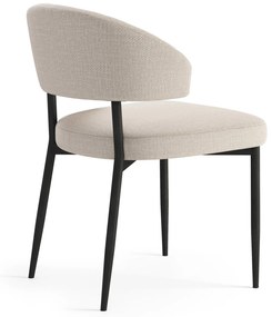 IRIS Béžová (látka Basel 24) - MODERNÁ ČALÚNENÁ STOLIČKA DO OBÝVAČKY/JEDÁLNE LOFT