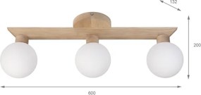 Prisadený luster ANTONIO 3xG9/5W/230V dub/biela