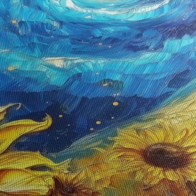 Obraz - Maľba slnečníc (90x60 cm)