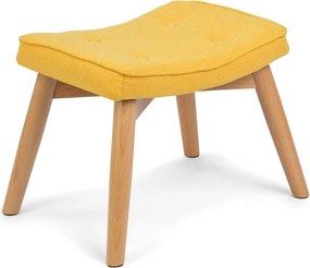 SOFOTEL Kreslo s opierkou na ruky a podnožkou Norse 2043 - žlté