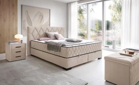 Posteľ Reve 180x200 cm, krémová látka