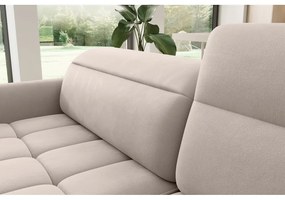 Svetlohnedá zamatová rozkladacia/s úložným priestorom rohová pohovka (pravý roh/do L) Barea – ELTAP