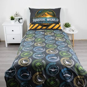 Bavlnená detská obliečka na jednolôžko 140x200 cm Jurassic World "T-Rex" – Jerry Fabrics
