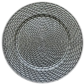 Sivý klubový tanier so vzorom 33cm