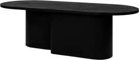 Čierny konferenčný stolík s doskou v dubovom dekore 50x115 cm Looi – noo.ma