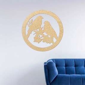 Drevený obraz na stenu vtáky na konári - BIERDO: Preglejka Topoľ - Honey 3071 20 cm 4556-101942 PR0517