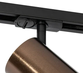 Moderný bodový reflektor tmavá bronz pre koľajnicový systém 1-fázový 70 mm - Iconic Jeana Luxe
