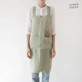 Ľanová zástera Crossback - Linen Tales