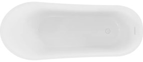 Mexen Alta, voľne stojaca vaňa 170 x 75 cm, biela-čierna, biely prepad, 52141707575-20