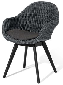 Škrupinová stolička s polyratanovým výpletom