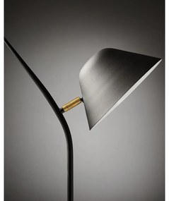 Čierna stojacia lampa s kovovým tienidlom (výška 152 cm) Aurelia – Kave Home
