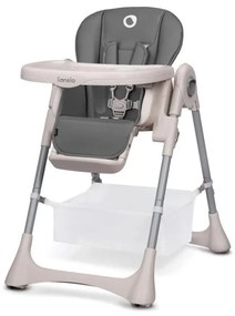 Lionelo - Detská jedálenská stolička ZANNA šedá