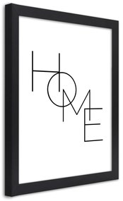 Gario Plagát Domov Farba rámu: Čierna, Veľkosť: 60 x 90 cm