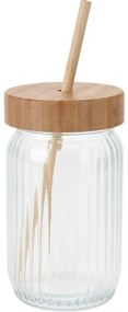 EH Pohár na nápoje s bambusovým viečkom, 0,5 l