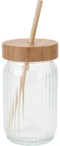 EH Pohár na nápoje s bambusovým viečkom, 0,5 l