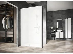 Sprchová zástena pre sprchové dvere RAVAK Nexty 80 cm farba rámu čierna dekor skla číre sklo