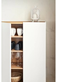 Biela vysoká komoda v dekore duba 95x120 cm Arista – Teulat