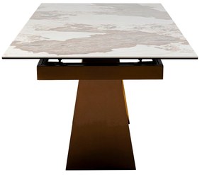 Connesso rozkladací stôl mosadzný 200(+60)x100 cm