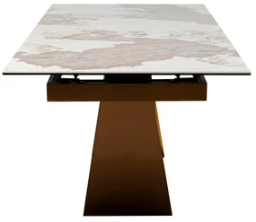 Connesso rozkladací stôl mosadzný 200(+60)x100 cm