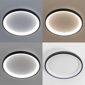 Brilagi - LED stmievateľné stropné svietidlo FALCON SLIM LED/42W/230V pr. 50 cm čierne s diaľkovým ovládaním