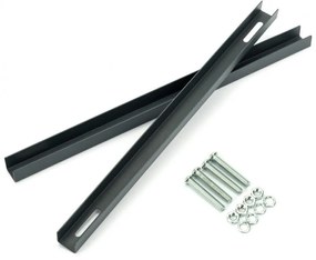 Montážny držiak na schránky 22 - 27,2cm čierny čierna