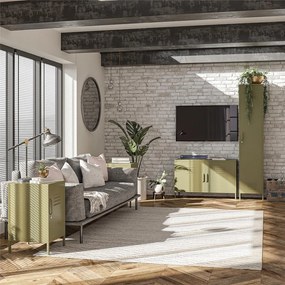 Kaki kovový nočný stolík Bradford – Støraa