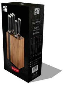 Sada nožov G21 Gourmet Rustic 5 ks + bambusový blok 6002237
