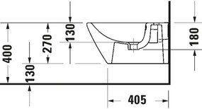 Duravit 2294150000 - Závesný bidet D-NEO keramika/lesklá biela