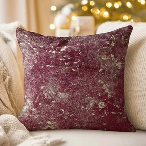 Biante Zamatová obliečka na vankúš Isabela IBL-006 Gold Design vínová 60 x 60 cm