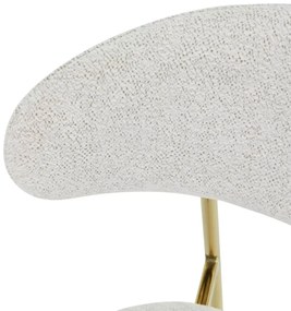 JEDÁLENSKÁ STOLIČKA POLA BÉŽOVÁ + ZLATÉ NOHY