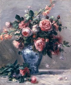 Pierre Auguste Renoir - Umelecká tlač Vase of Roses, (35 x 40 cm)