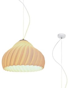 Luster na lanku SILVO 1xE27/60W/230V pr. 38 cm biela