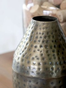 Mosadzná antik kovová dekoračná váza Tiana - Ø 10*15 cm