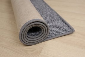 AKCIA: 👣🛡️260x60 cm Behúň na mieru Neapol 4726 - obšitý zo všetkých strán + protišmyková úprava, šedá, chodba / predsieň