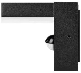 LED Vonkajšie nástenné svietidlo so senzorom LED/9W/230V 4000K IP44 čierna