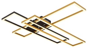 Globo 67208-40G -LED Stropné svietidlo DAKARI 40W/230V 3000K 60x80 cm čierna/zlatá