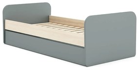 Detská posteľ nabet s úložným priestorom 90 x 190 cm zelená MUZZA