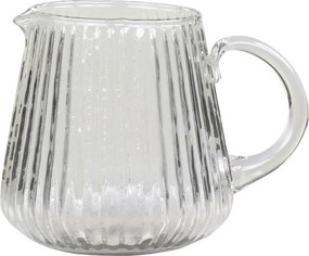 Sklenený transparentný džbánok s vrúbkami Jug Groove - 14*12cm