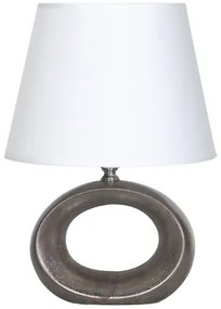 Stolná lampa s tienidlom bielo-hnedá 30 cm