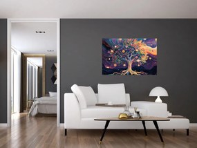 Obraz – Fialový strom plný energie (90x60 cm)